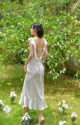 Rosemarie Open Back Silk Slip Dress