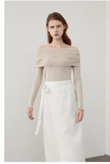 Wrap Midi Linen Skirt with Waist Tie Detail