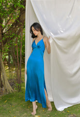 Olivia Open Back Silk Slip Dress