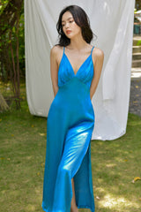 Olivia Open Back Silk Slip Dress