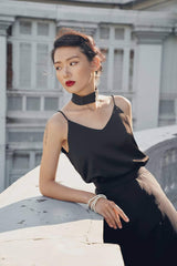 Silk midi skirt with flowing silhouette and high-waist design for timeless feminine elegance