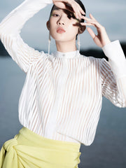 High-Waisted Mini Skirt in Structured Twill with Draped Side Detail