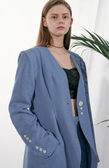 High-Waisted Linen Shorts with Front Pleats and Tailored Hem