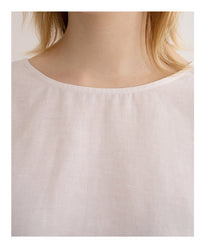 Reversible Button-Up Linen Top with Sailor Collar – Sarah Luton Luxury Womenswear