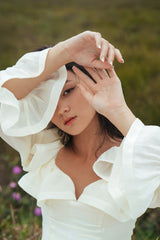 Silk Tiered Mini Skirt with Flared Layers – High-Waisted Voluminous Silhouette for Elegant Styling