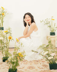 Tiered midi dress in lightweight organza with halter neckline and soft ruffle detailing