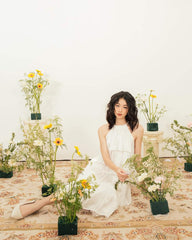 Tiered midi dress in lightweight organza with halter neckline and soft ruffle detailing