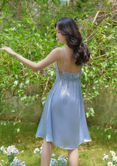 Billie Low Back Silk Slip Dress