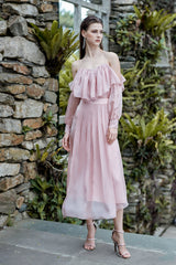 Nellie Off Shoulder Ruffle Organza Top