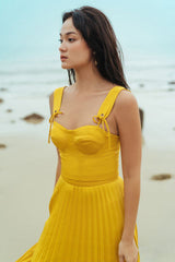 Elegant Pleated Silk Skirt with Flowing A-Line Silhouette for Timeless Women's Wardrobe Essential