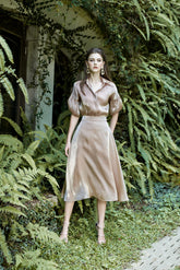 Sarah Organza A-line Midi Skirt