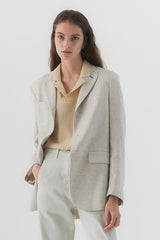 High-Waist Straight-Leg Linen Trousers for Women