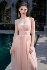 Robe longue bustier en tulle Laura
