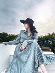 Silk Button-Up Blouse with Pointed Collar and Long Sleeves for Polished and Elegant Styling