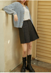 Short plissé en lin sur mesure avec taille haute